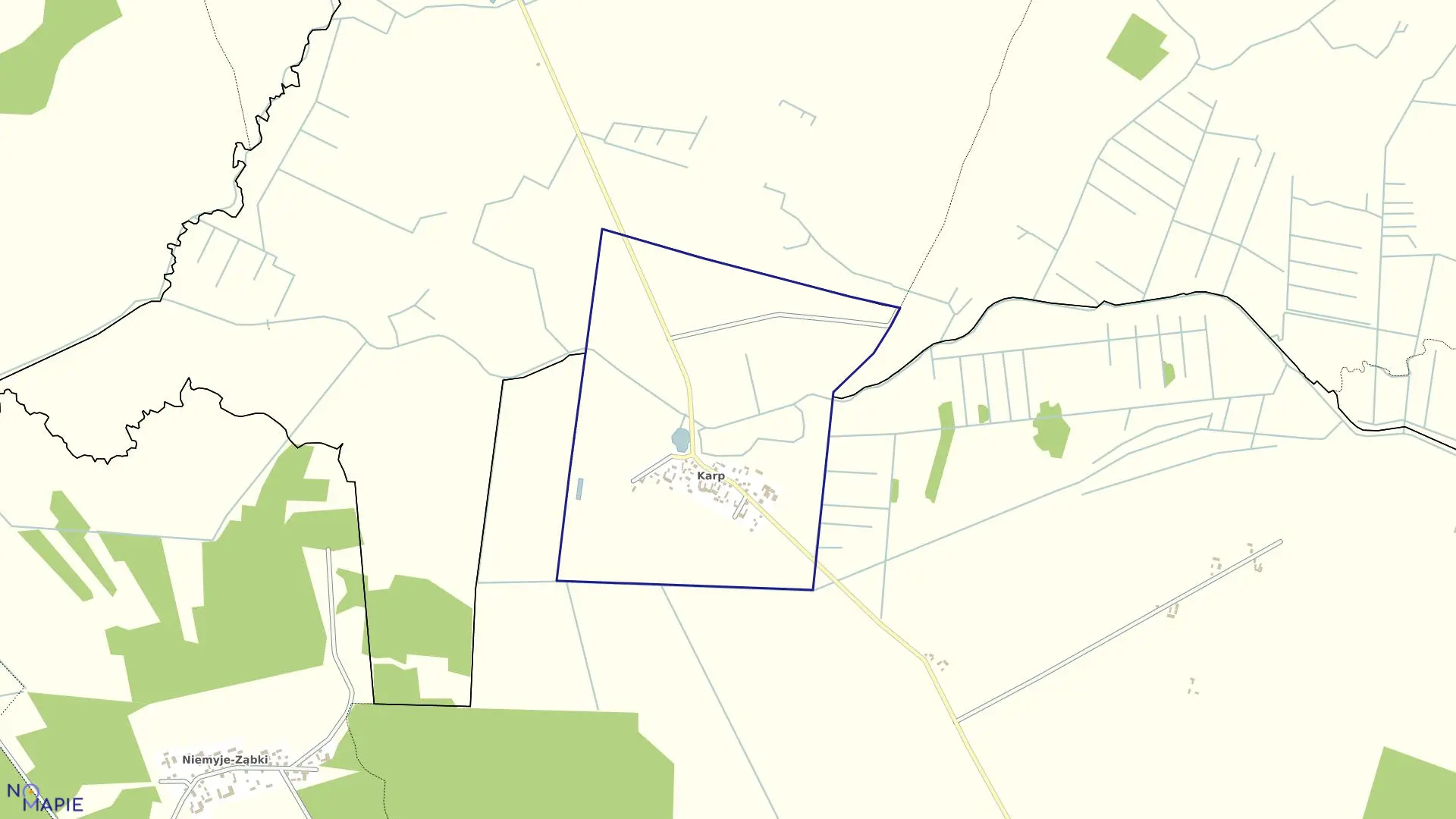 Mapa obrębu KARP w gminie Rudka